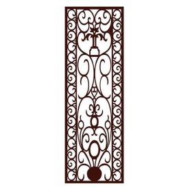 Chinese Style Retro Window Glass Film Imitation Wooden Lattice Privacy Non-Adhesive Static Glass Film; 15x39 inches