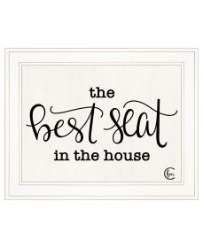 "The Best Seat in the House" by Fearfully Made Creations, Ready to Hang Framed Print, White Frame