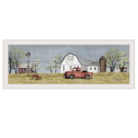 "Spring On The Farm" by Billy Jacobs, Ready to Hang Framed Print, White Frame