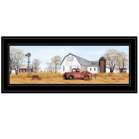 "Autumn on Farm" by Billy Jacobs, Ready to Hang Framed Print, Black Frame
