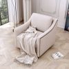 360 Degree Swivel Armchair Cotton linen skin-friendly fabric Ergonomic design Brass nail decorative armchair Living room chairs Bedroom chairs Living